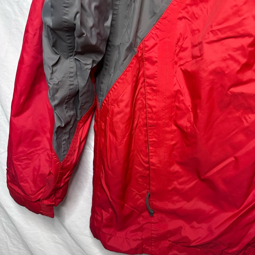 Columbia Sportswear Men’s M Red Gray Hooded Jacket Outdoor Rain Shell - Picture 6 of 10